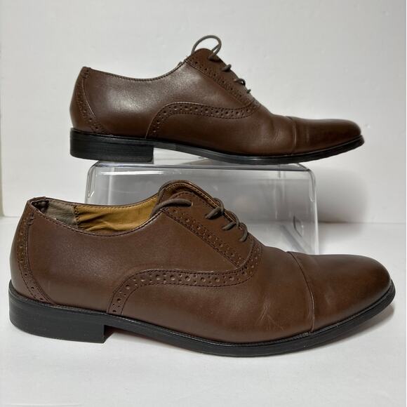 Original Penguin Other - Penguin by Munsingwear Men's OP Tip Oxford Leather Brown Dress Shoes Size 11